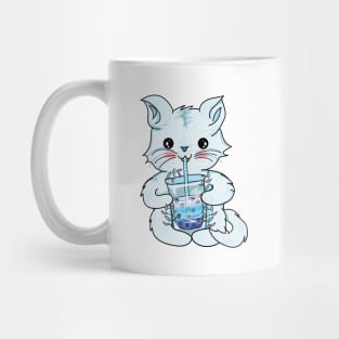 Cat boba tea l cat drinking bubble tea Mug